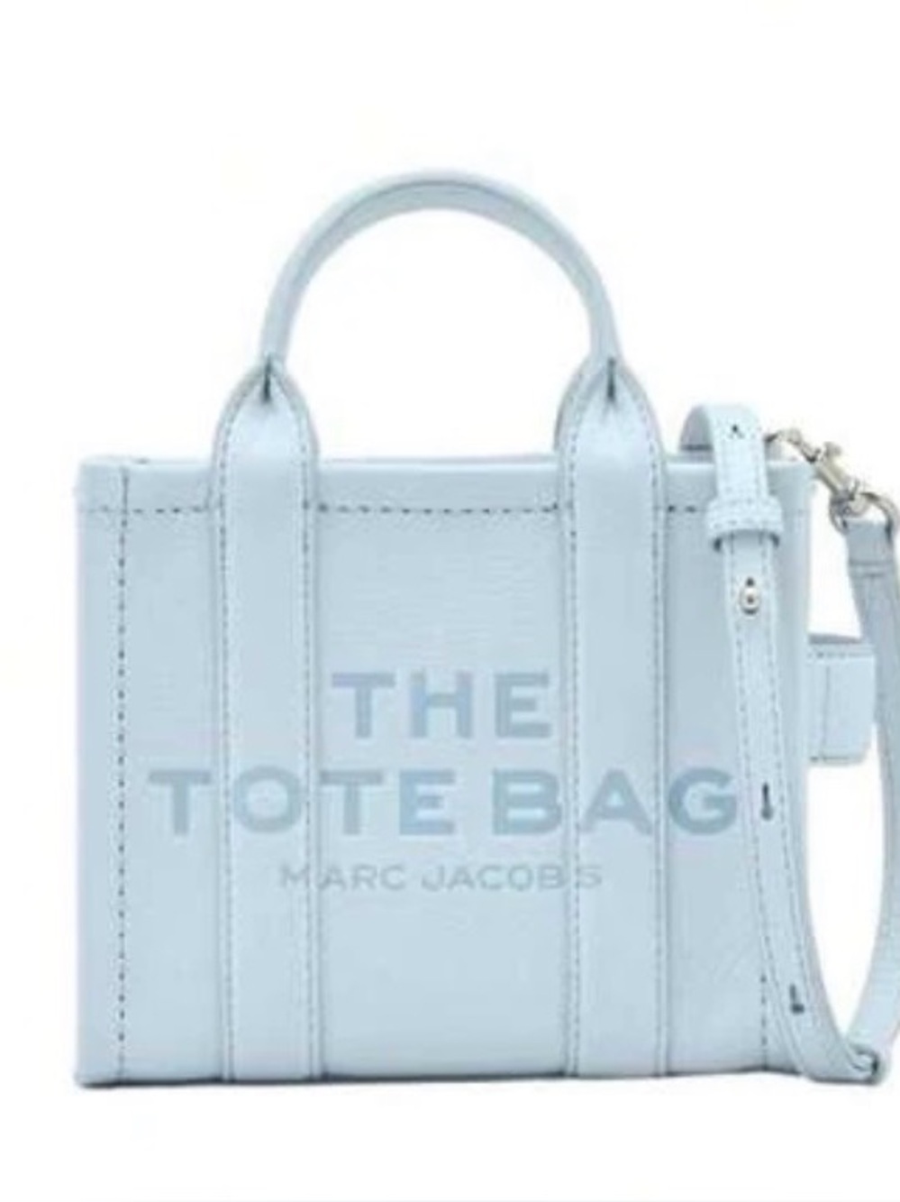 NWT Marc Jacobs The Leather Mini Tote Bag – Cloud Blue (Factory Wrapped)